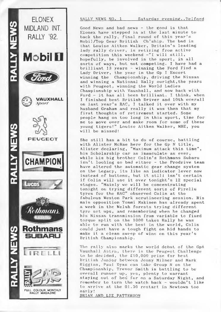 Patterson Bulletin No1